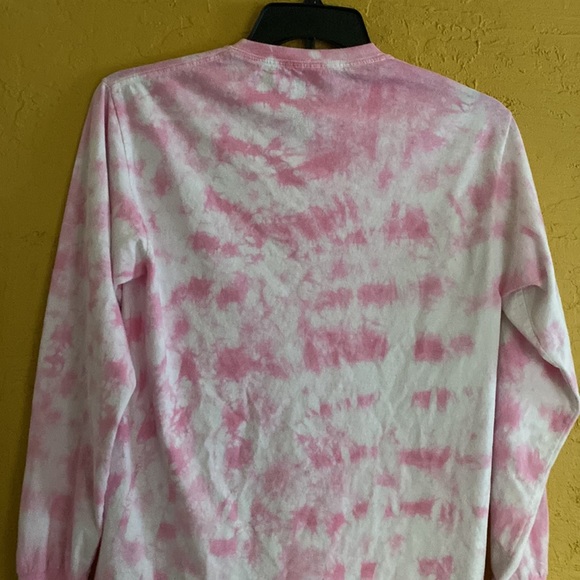 Tie-dye long sleeve shirt pink and white - Picture 5 of 5